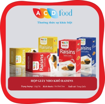 HỘP GIẤY NHO KHÔ RAISINS